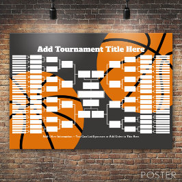 Basketball Tournament Bracket - 64 teams Poster