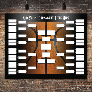 Basketball Tournament Bracket Poster