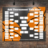 Basketball Tournament Bracket Poster