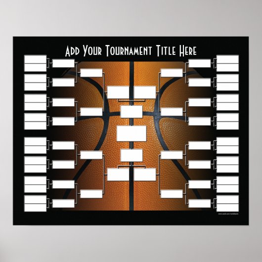 Basketball Tournament Bracket Poster (Voorkant)