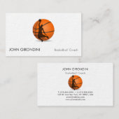 Basketball Trainer Coach Modern Signature UV Matte Visitekaartje (Voorkant / Achterkant)