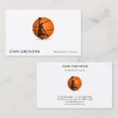 Basketball Trainer Coach Modern Trendy UV Gloss Visitekaartje (Voorkant / Achterkant)