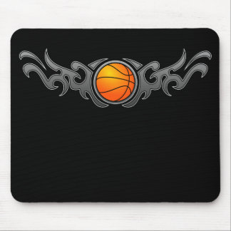 Basketball Tribal Flames Grey Mousepad Muismat
