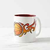 Basketball Tribal Flames Oranje Mok (Voorkant rechts)