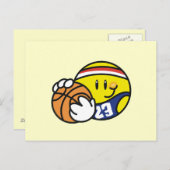 Basketball Tshirts en cadeaus Briefkaart (Voorkant / Achterkant)