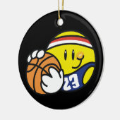 Basketball Tshirts en cadeaus Keramisch Ornament (Links)