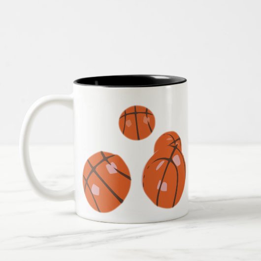 basketball tweekleurige koffiemok (Links)