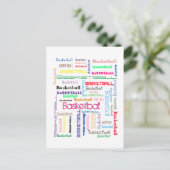 Basketball Typografie Briefkaart (Staand voorkant)
