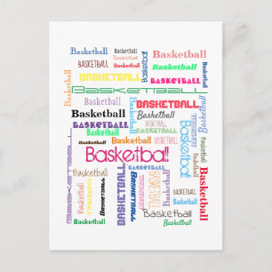 Basketball Typografie Briefkaart