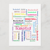 Basketball Typografie Briefkaart (Voorkant)