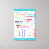 Basketball Typografie Canvas Afdruk (Voorkant)