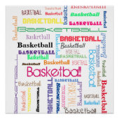 Basketball Typografie Perfect Poster (Voorkant)