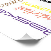 Basketball Typografie Perfect Poster (Hoek)