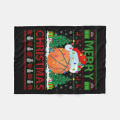 Basketball Ugly Christmas Sweater Srts Player Ligh Fleece Deken (Voorkant (Horizontaal))