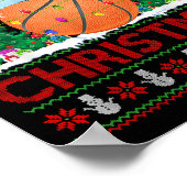 Basketball Ugly Christmas Sweater Srts Player Ligh Poster (Hoek)