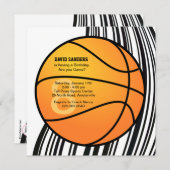 Basketball Uitnodiging (Voorkant / Achterkant)