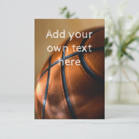 Basketball Uitnodiging (Staand voorkant)