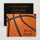 Basketball Uitnodiging (Voorkant / Achterkant)