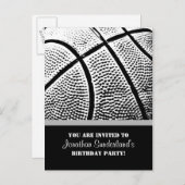 Basketball Uitnodiging Briefkaart (Voorkant / Achterkant)