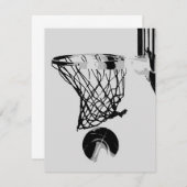 Basketball-uitnodigingen Kaart (Voorkant / Achterkant)