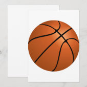 Basketball-uitnodigingen Kaart (Voorkant / Achterkant)