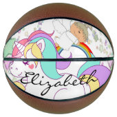 Basketball Unicorn Angel Stars Basketbal (Voorkant)