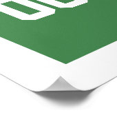 Basketball Uniform Poster personaliseer donkergroe (Hoek)