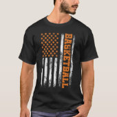 Basketball USA Flag Distressed T-shirt (Voorkant)