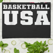 Basketball USA Support the Team Tshirt USA Flag Dr Theedoek (Gevouwen)