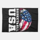 Basketball USA Support the Team Tshirt USA Flag Dr Theedoek (Horizontaal)