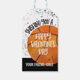 Basketball Valentijn Kaart Favor Tag Cadeaulabel