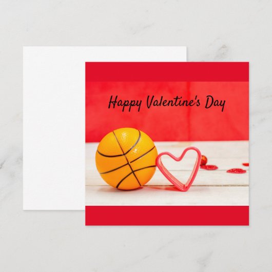 Basketball Valentijnsdag Basketball met liefde (Voorkant / Achterkant)