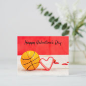 Basketball Valentijnsdag Basketball met liefde Briefkaart (Staand voorkant)