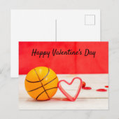 Basketball Valentijnsdag Basketball met liefde Briefkaart (Voorkant / Achterkant)