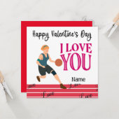 Basketball Valentijnsdag van Player met C Kaart (Voorkant / Achterkant in situ)