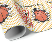 Basketball Valentijnsdag van Player met liefde Cadeaupapier (Rol Hoek)