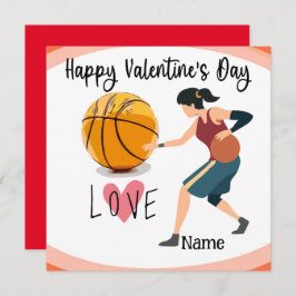 Basketball Valentijnsdag van Player met liefde Kaart