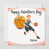Basketball Valentijnsdag van Player met liefde Kaart (Voorkant)