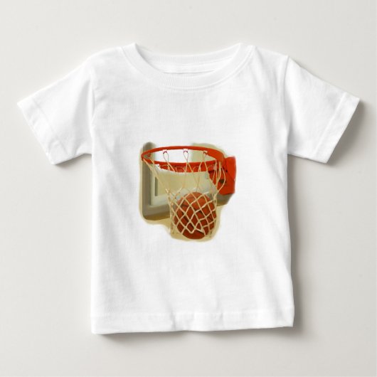 Basketball valt door een hoepel (Voorkant)