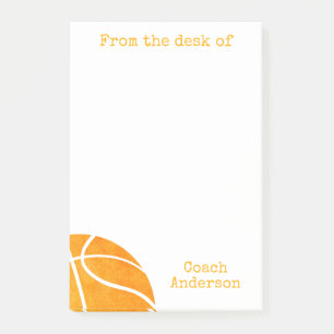 Basketball van het bureau van de coach gepersonali post-it® notes