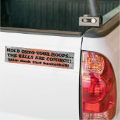 Basketball vasthouden aan je hoepjes bumpersticker (Op Truck)