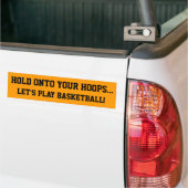 Basketball vasthouden aan uw Bumpersticker (Op Truck)