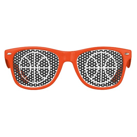 Basketball verjaardagsfeestschoppen voor sportief  kinder zonnebril (Voorkant)