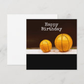 Basketball-verjaardagskaart (Voorkant / Achterkant)