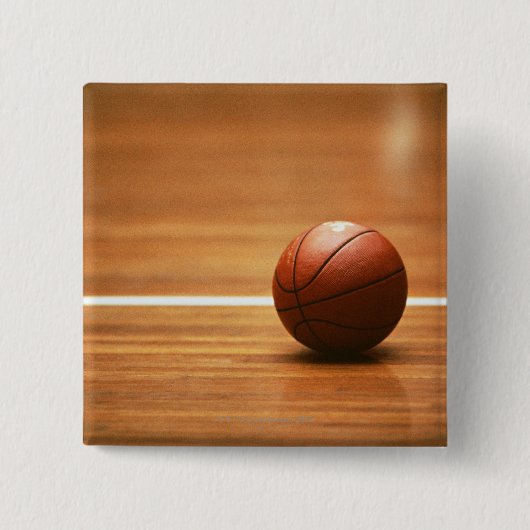 Basketball Vierkante Button 5,1 Cm (Voorkant)