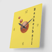 Basketball Vierkante Klok (Hoek)