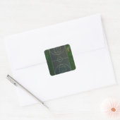 Basketball Vierkante Sticker (Envelop)