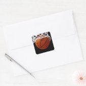 Basketball Vierkante Sticker (Envelop)