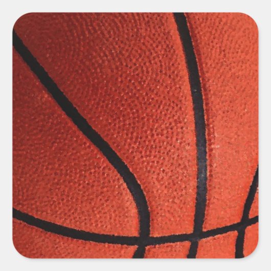 Basketball Vierkante Sticker (Voorkant)