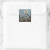 Basketball Vierkante Sticker (Tas)